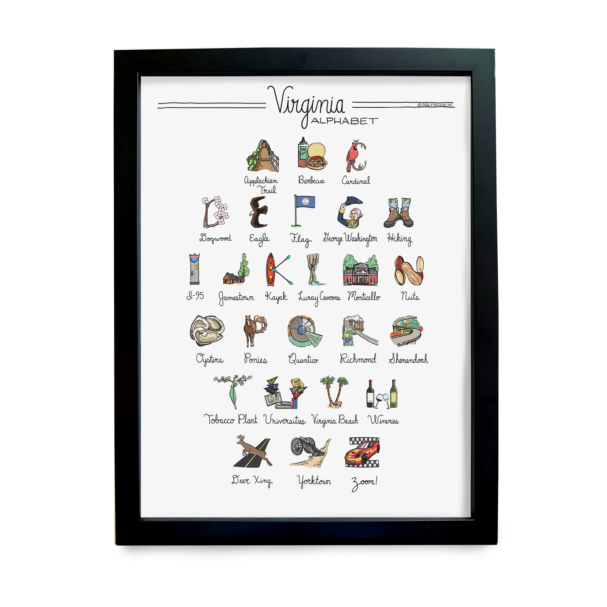 Virginia Alphabet Art