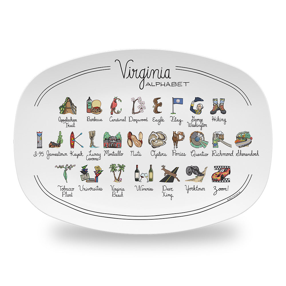Virginia Alphabet Platter
