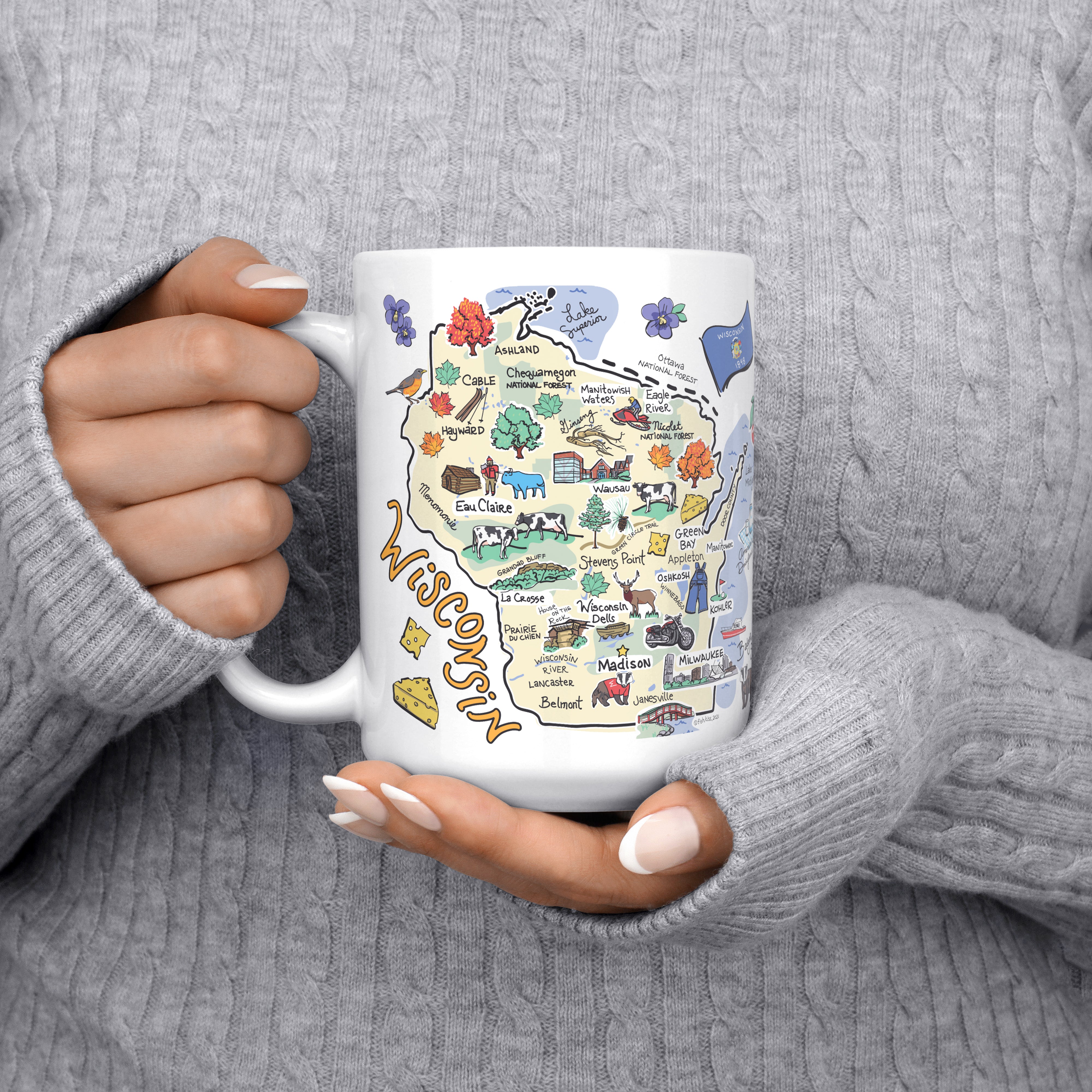 Wisconsin Map Mug