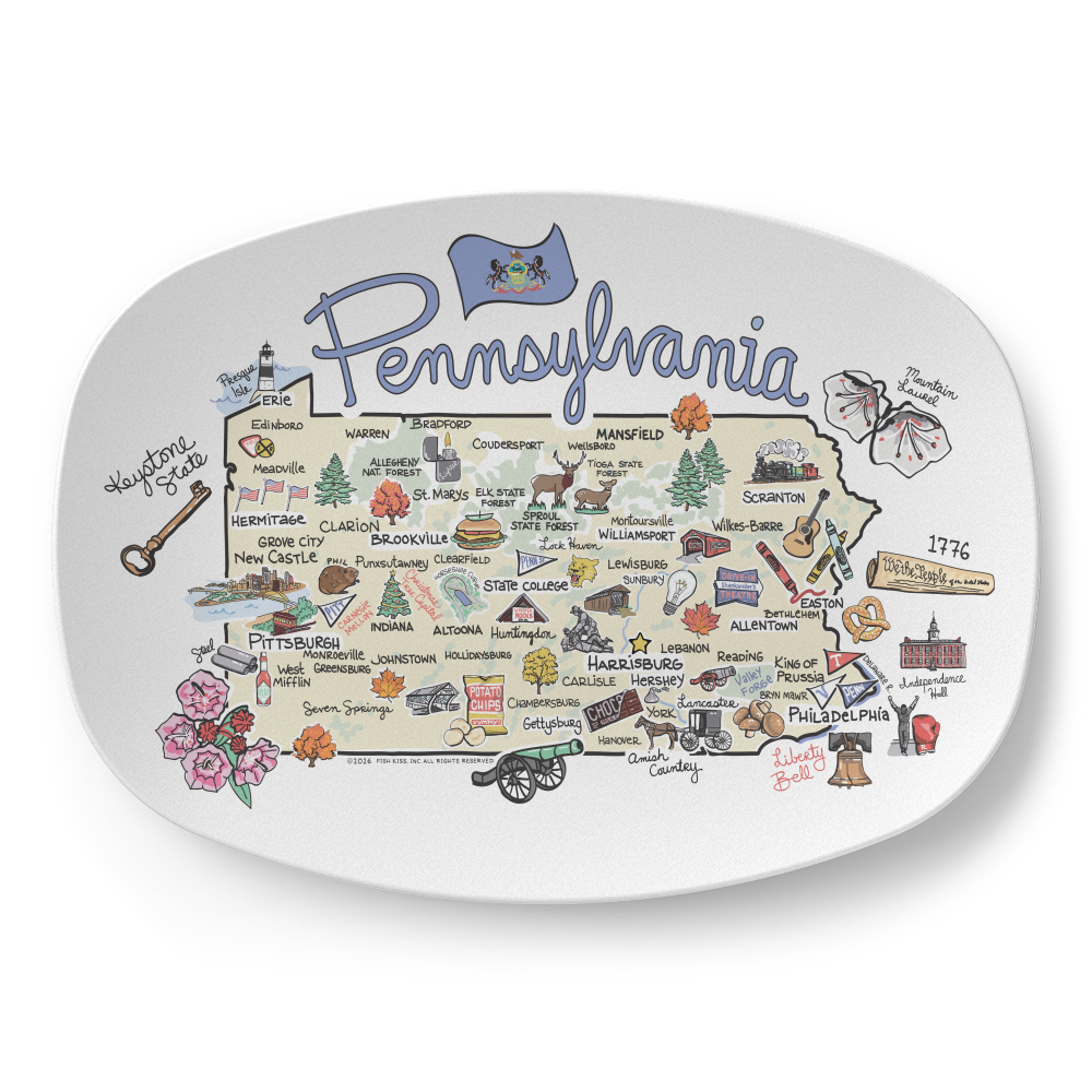 Pennsylvania Map Platter