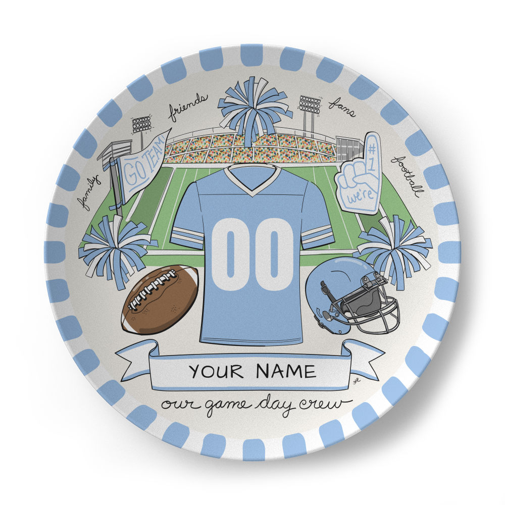 Our Game Day Crew Plate - Light Blue