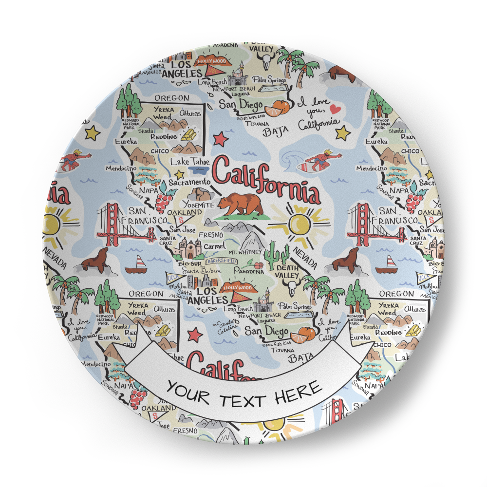 Custom State Map Plate