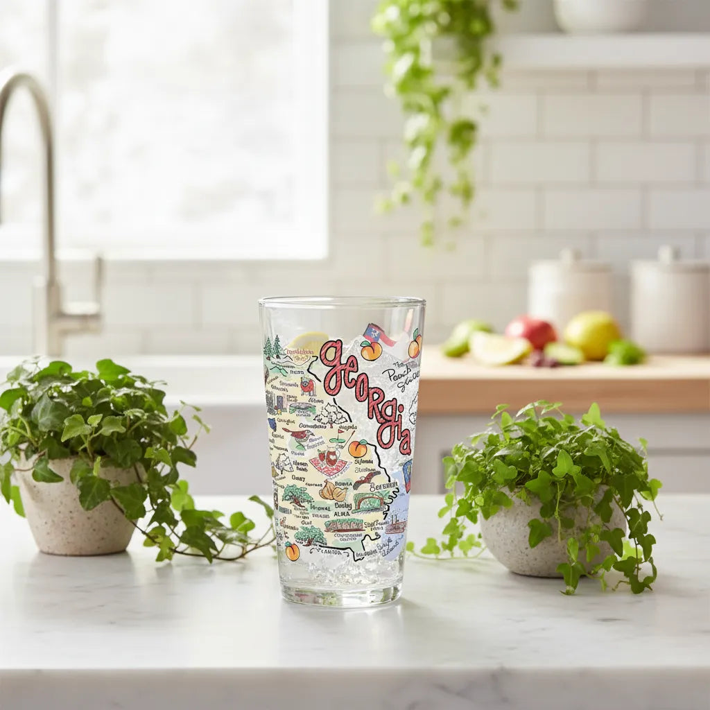 Georgia Map Glass
