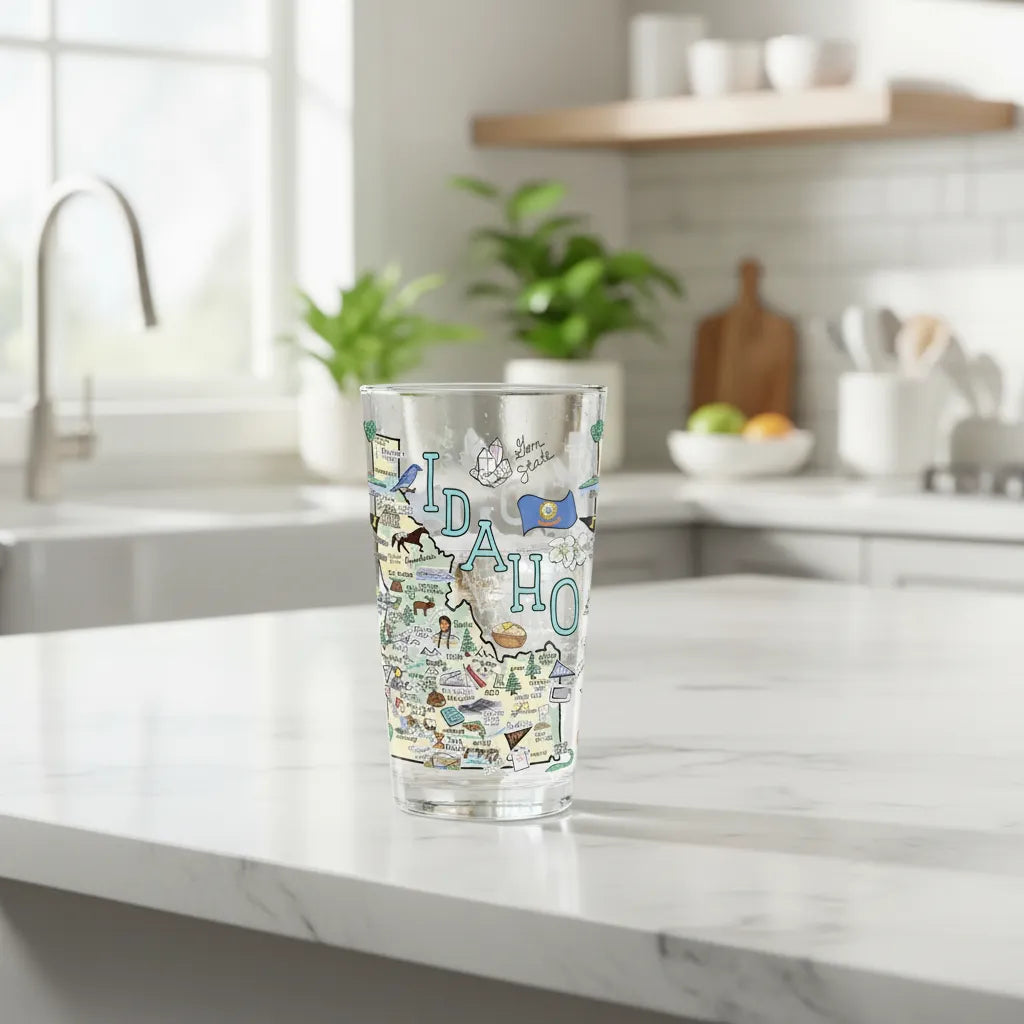 Idaho Map Glass