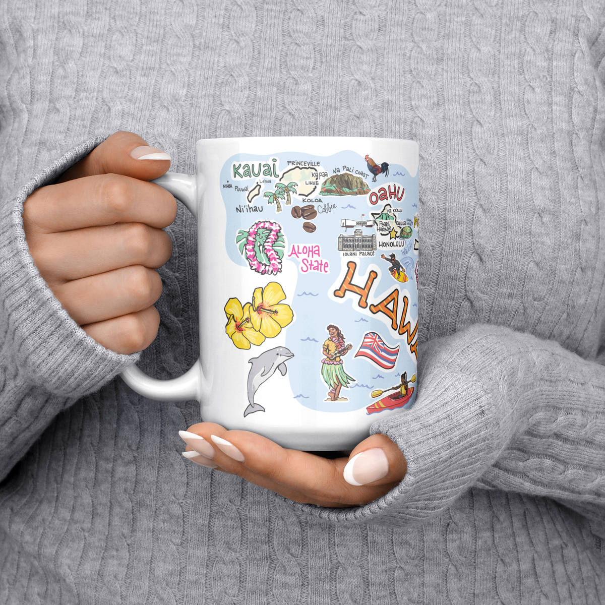 Hawaii 15oz White Mug
