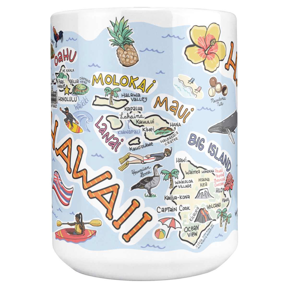 Hawaii 15oz White Mug
