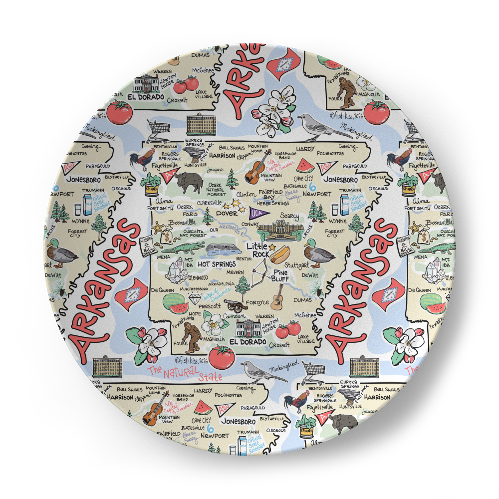 Arkansas Map Plate