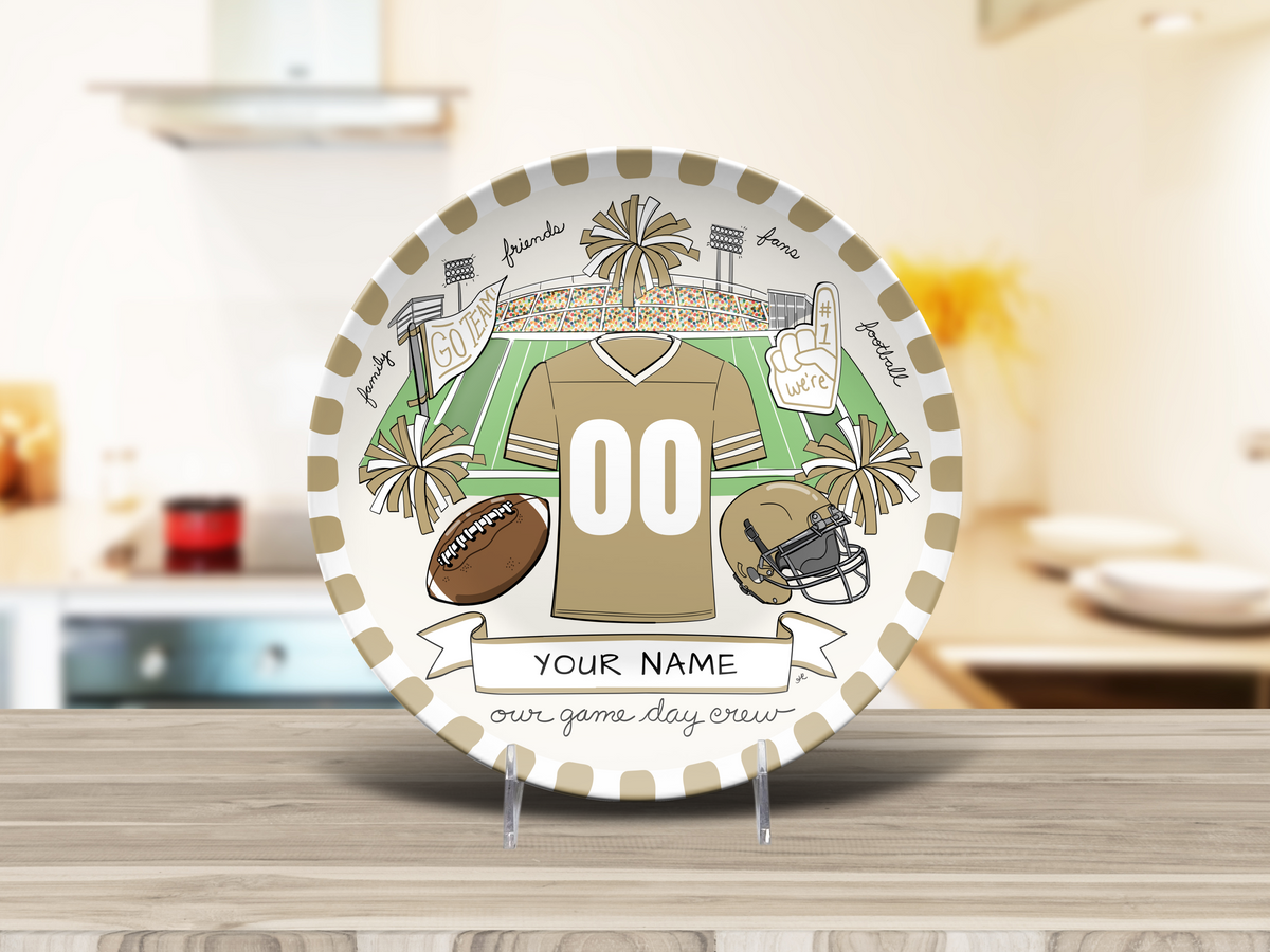 Our Game Day Crew Plate - Gold