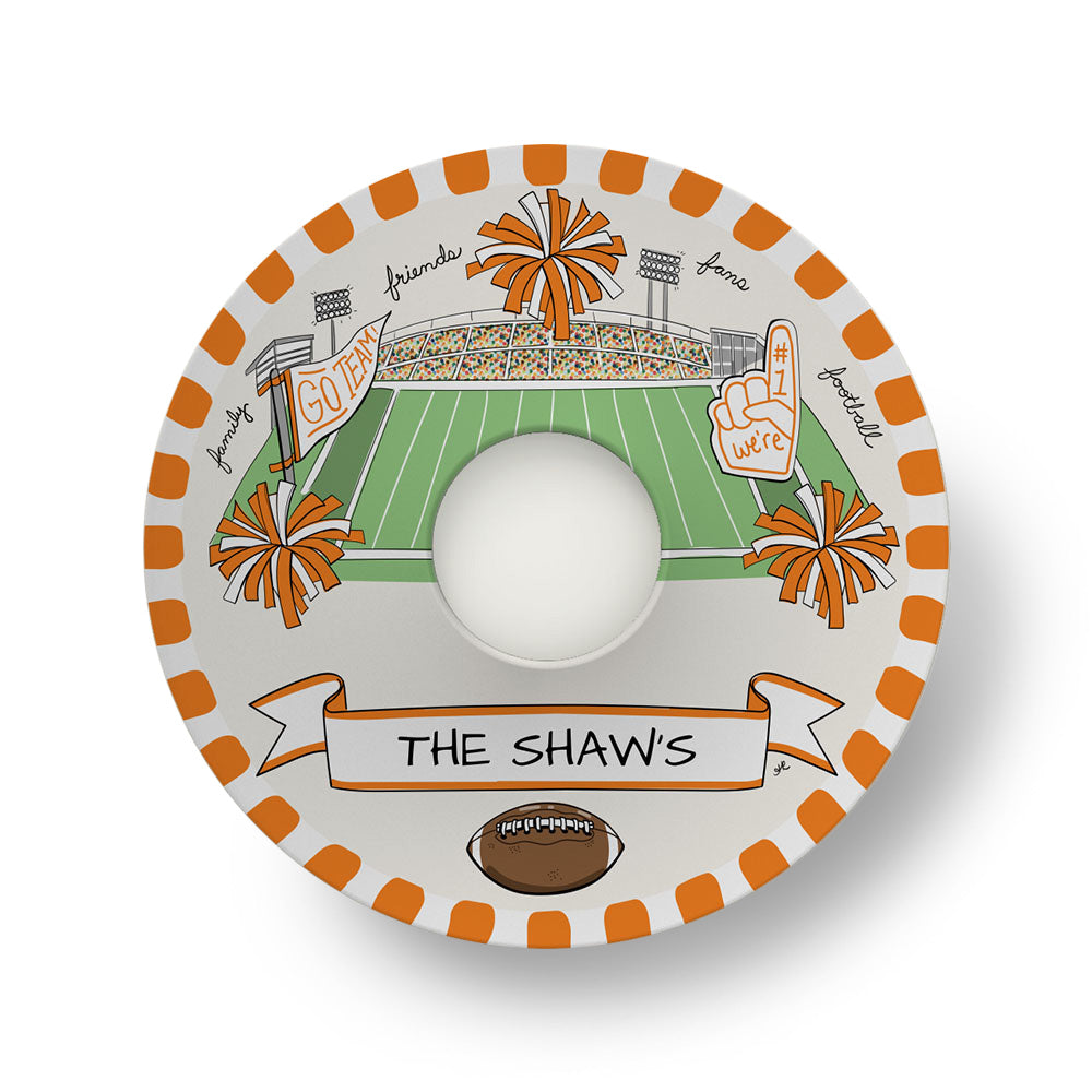 Our Game Day Crew Tailgate Plate - Orange