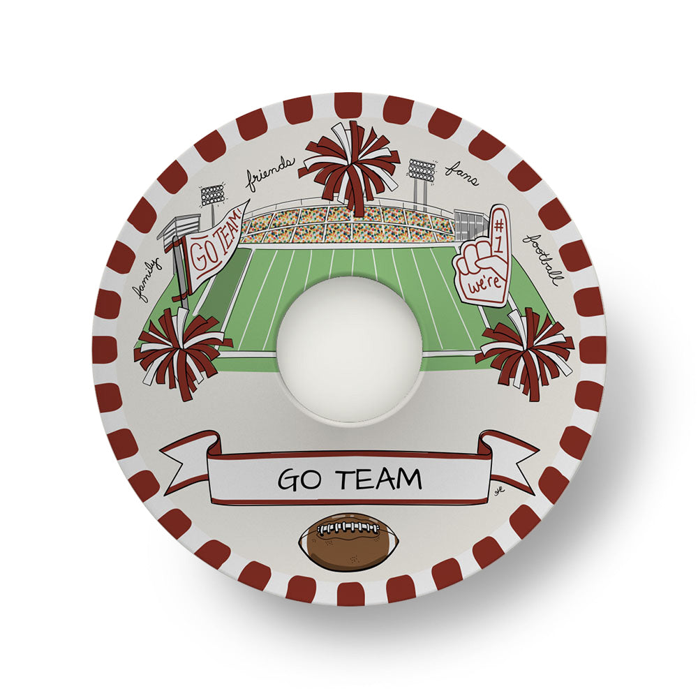 Our Game Day Crew Tailgate Plate - Maroon