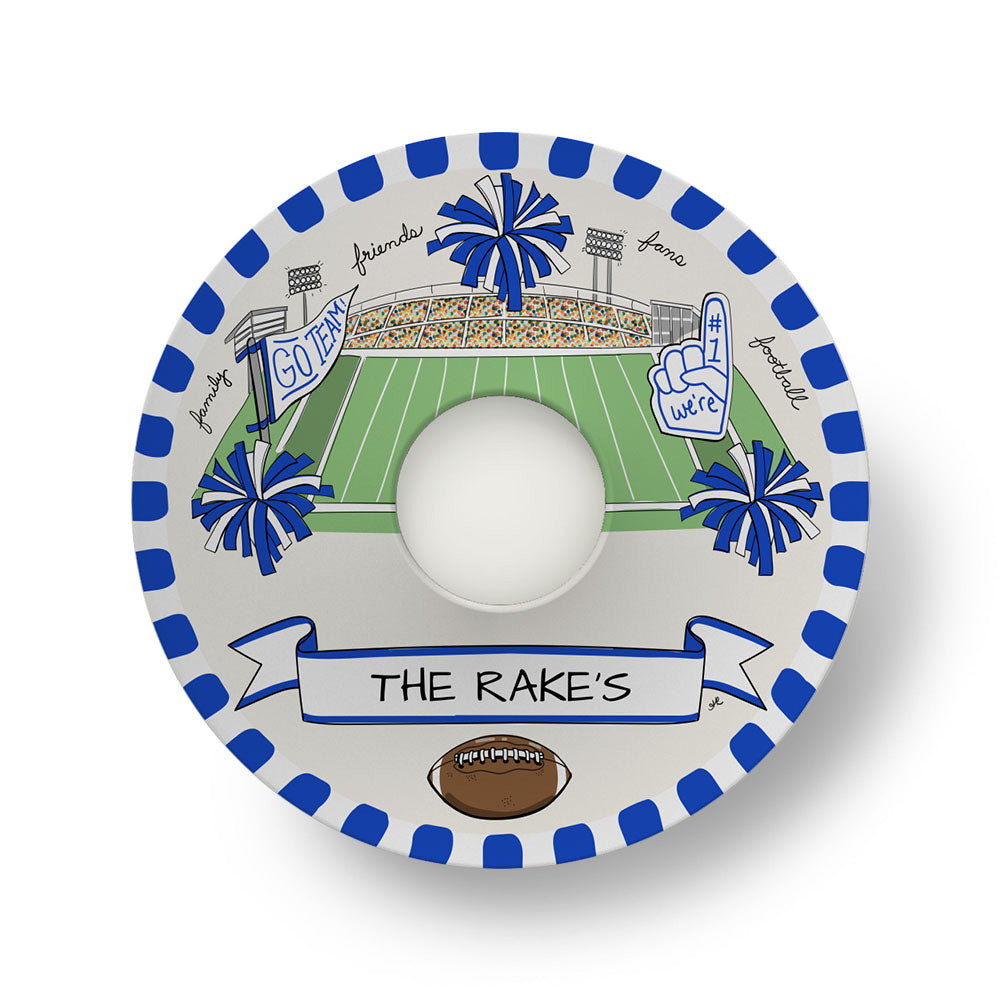 Our Game Day Crew Tailgate Plate - Blue