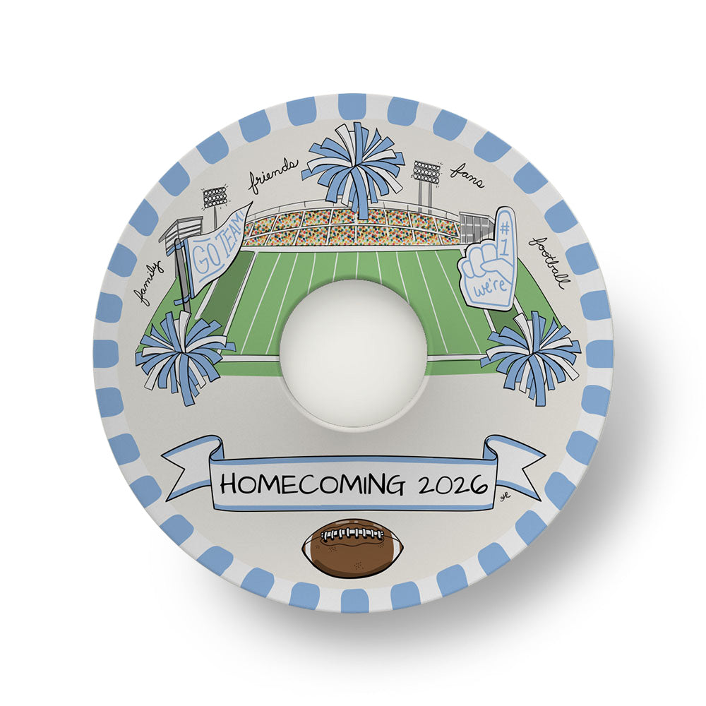 Our Game Day Crew Tailgate Plate - Light Blue