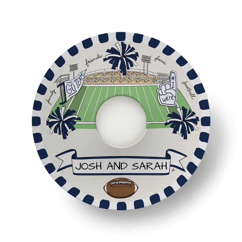 Our Game Day Crew Tailgate Plate - Navy