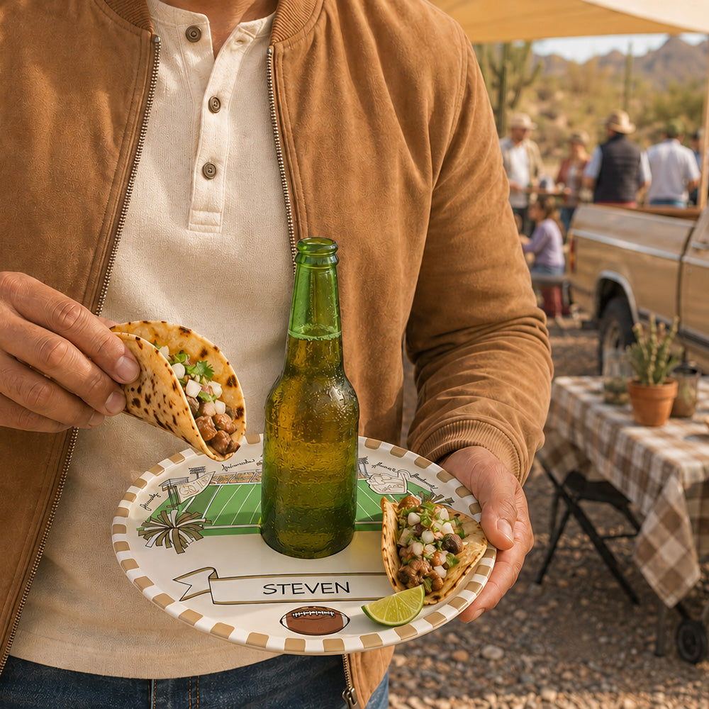 Our Game Day Crew Tailgate Plate - Gold