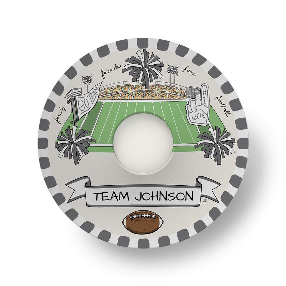Our Game Day Crew Tailgate Plate - Silver/Grey