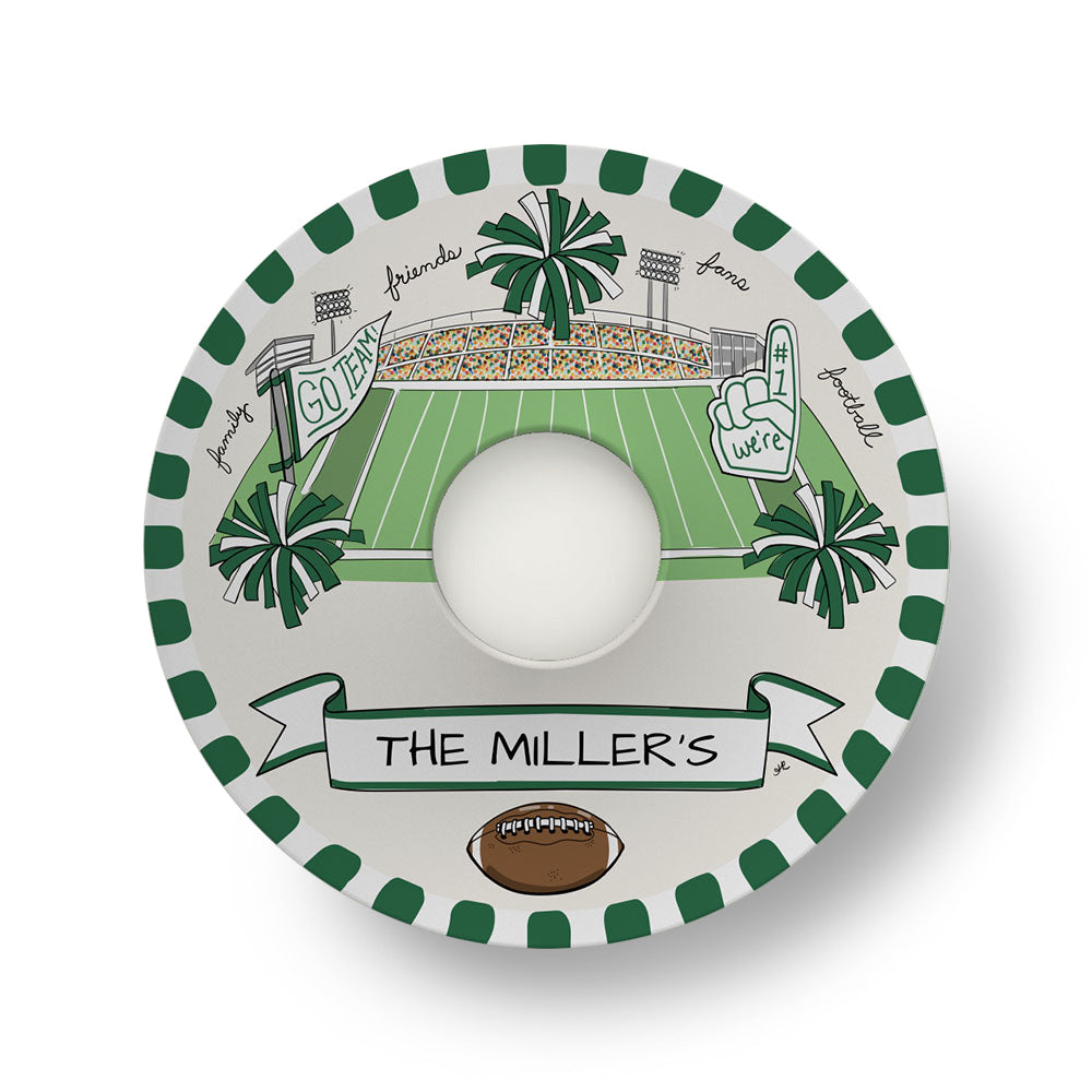 Our Game Day Crew Tailgate Plate - Green