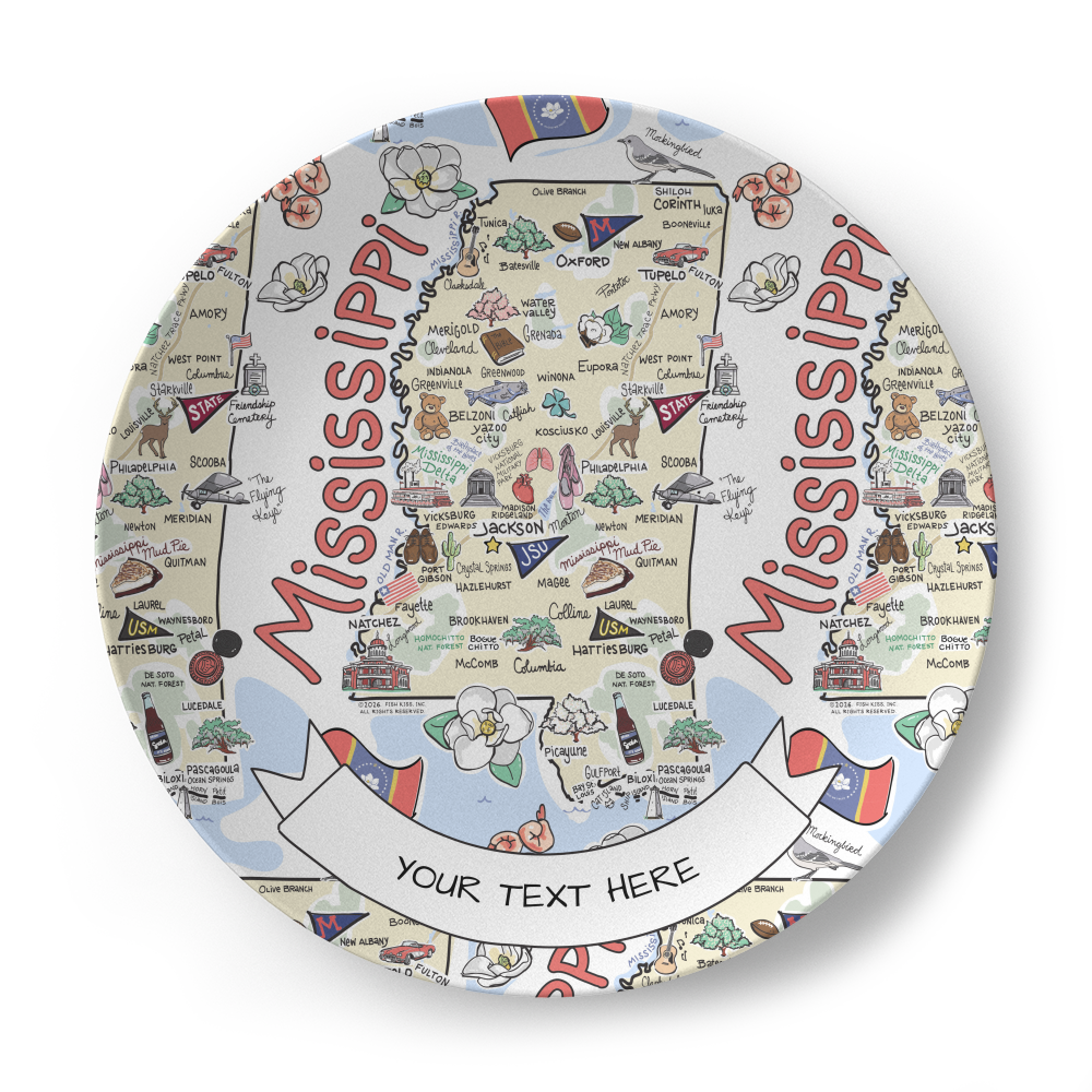 Mississippi Map Plate