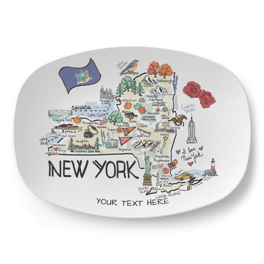 Custom State Map Platter
