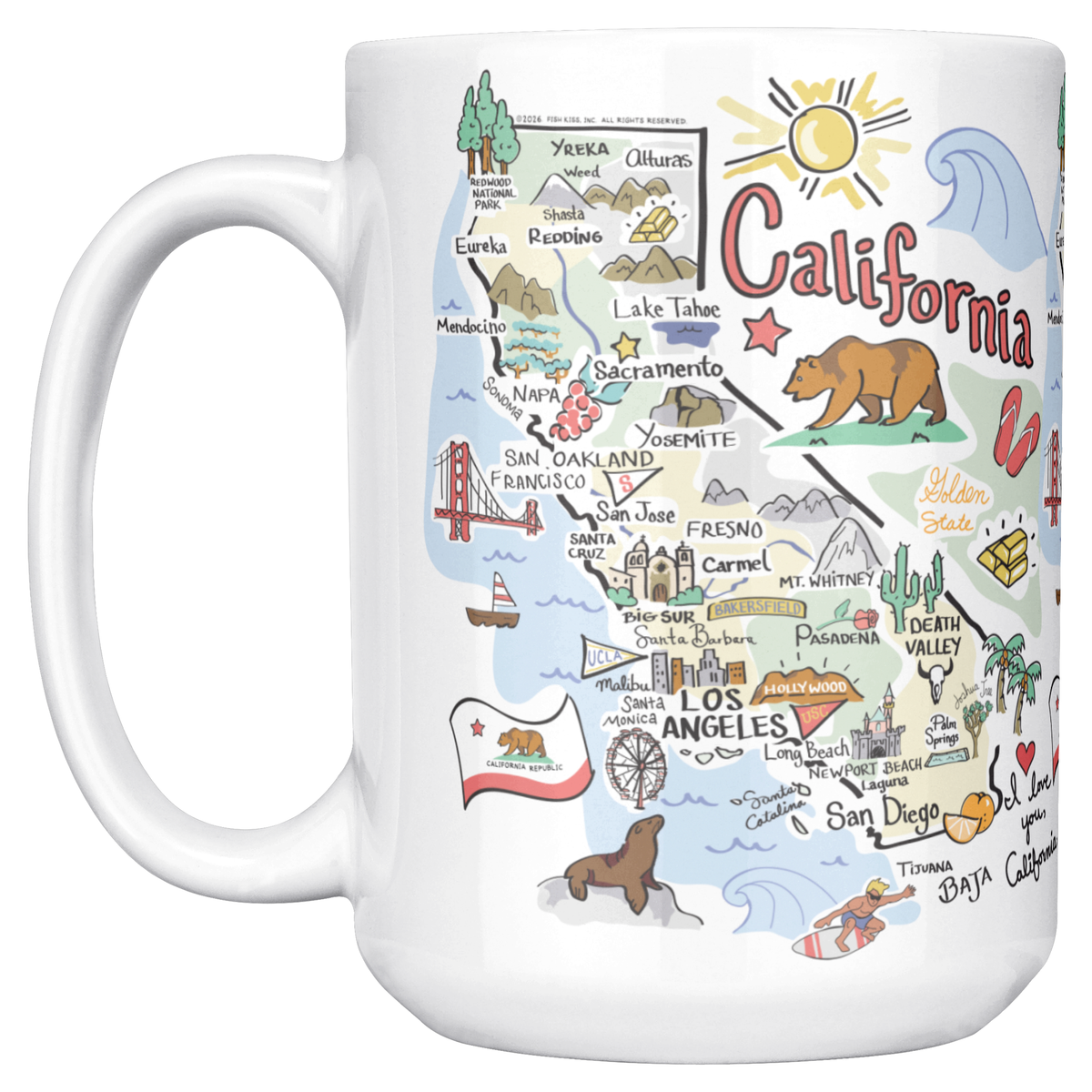 California 15oz White Mug