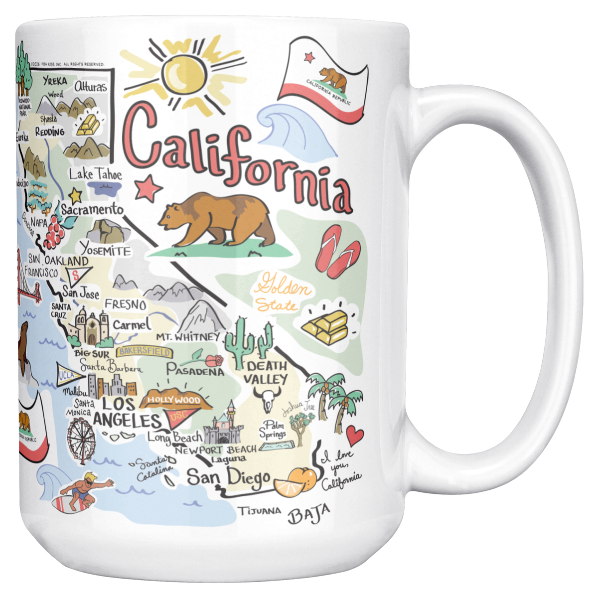 California 15oz White Mug