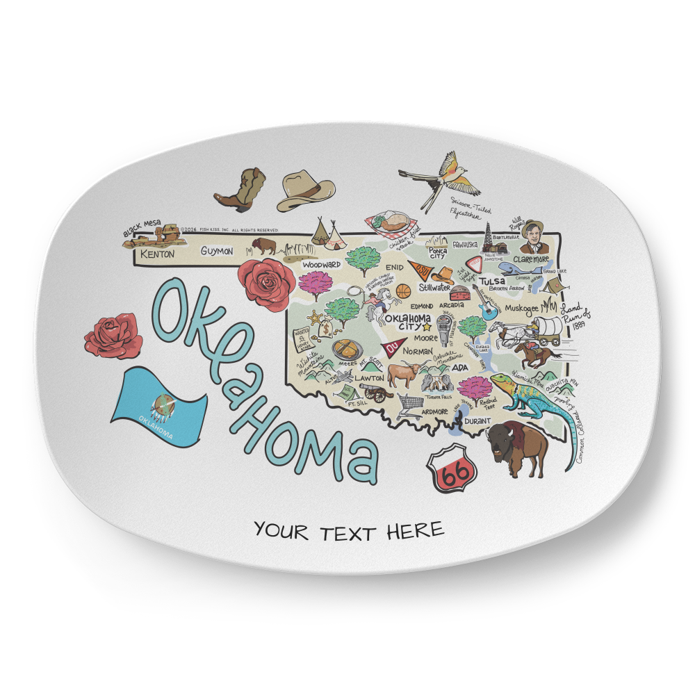 Custom State Map Platter