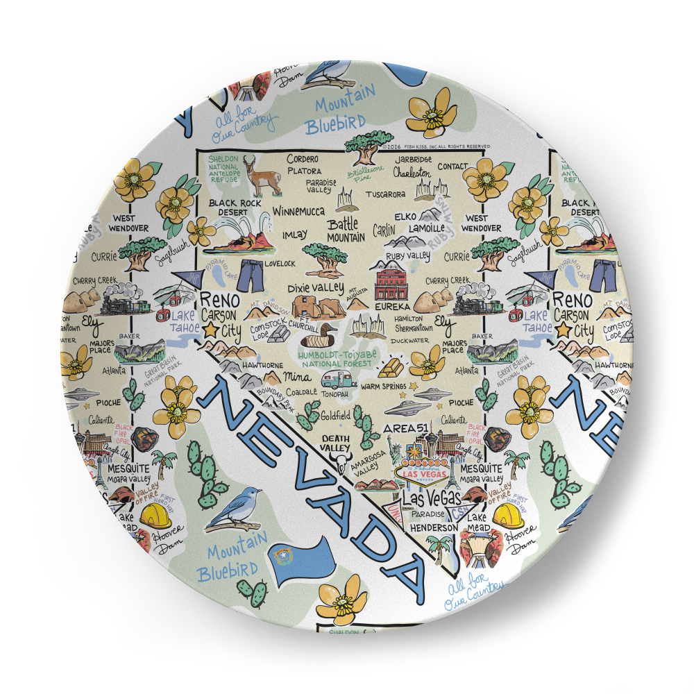 Nevada Map Plate
