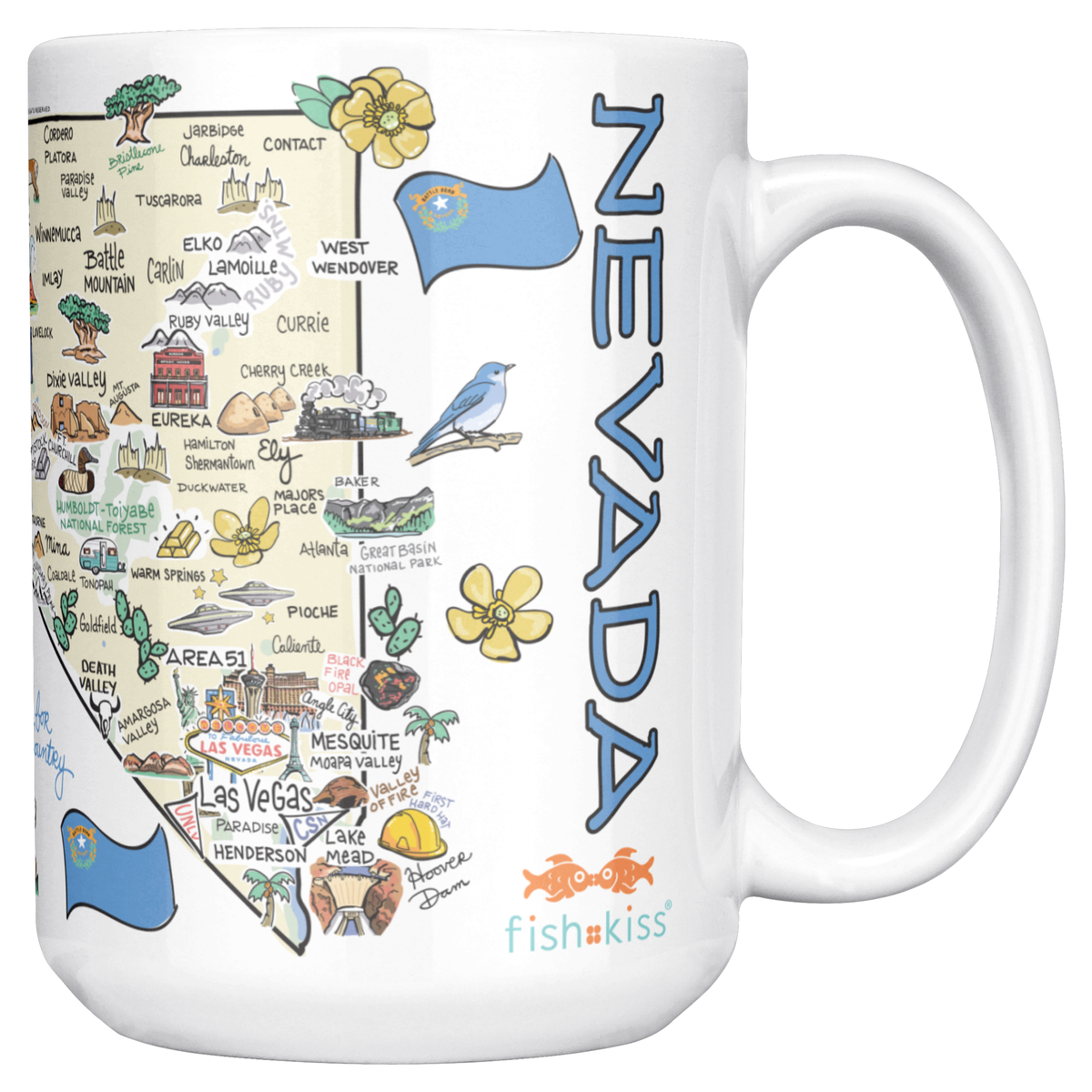 Nevada 15oz White Mug