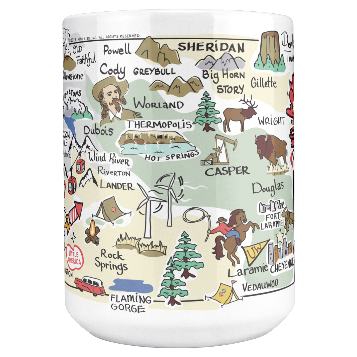 Wyoming 15oz White Mug