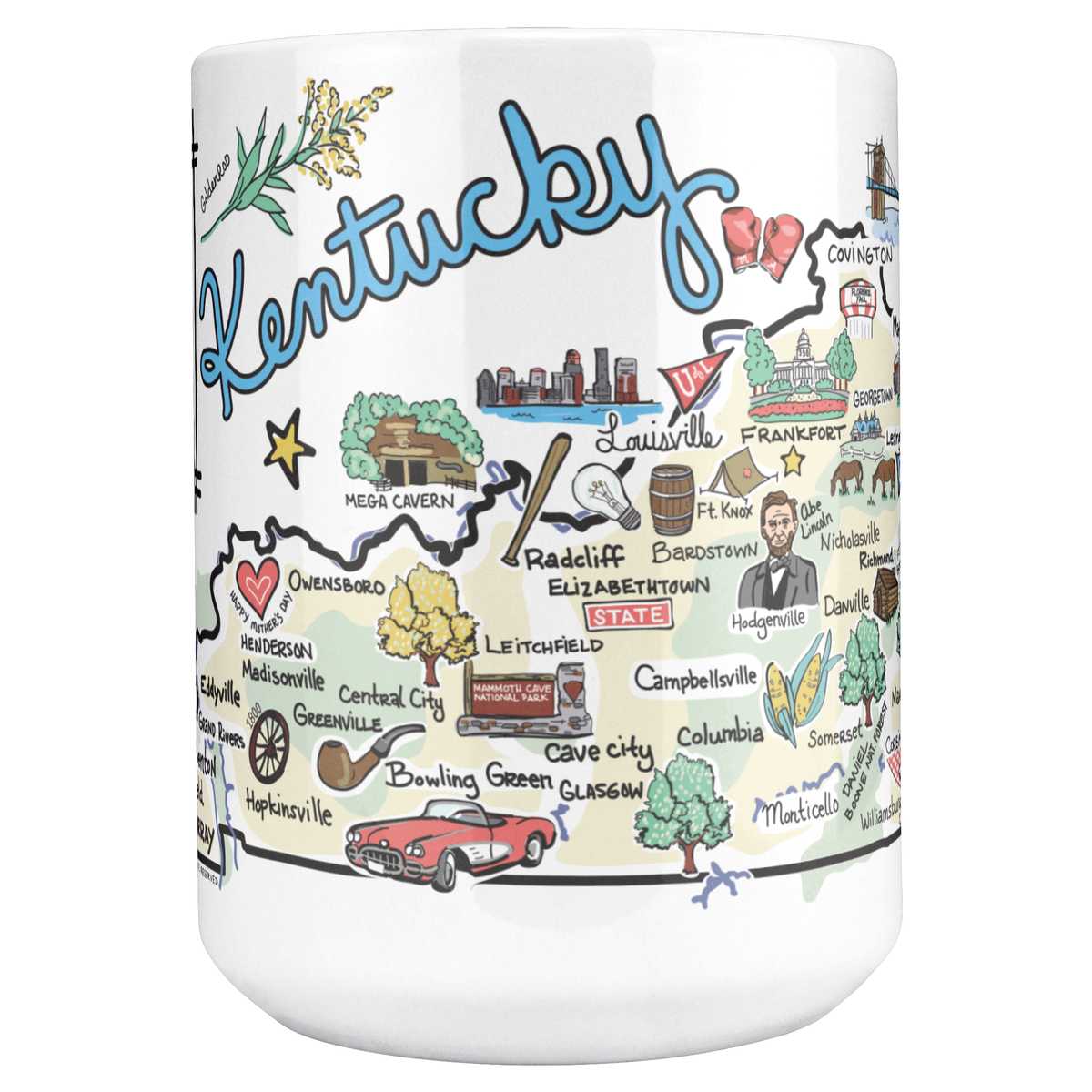 Kentucky 15oz White Mug