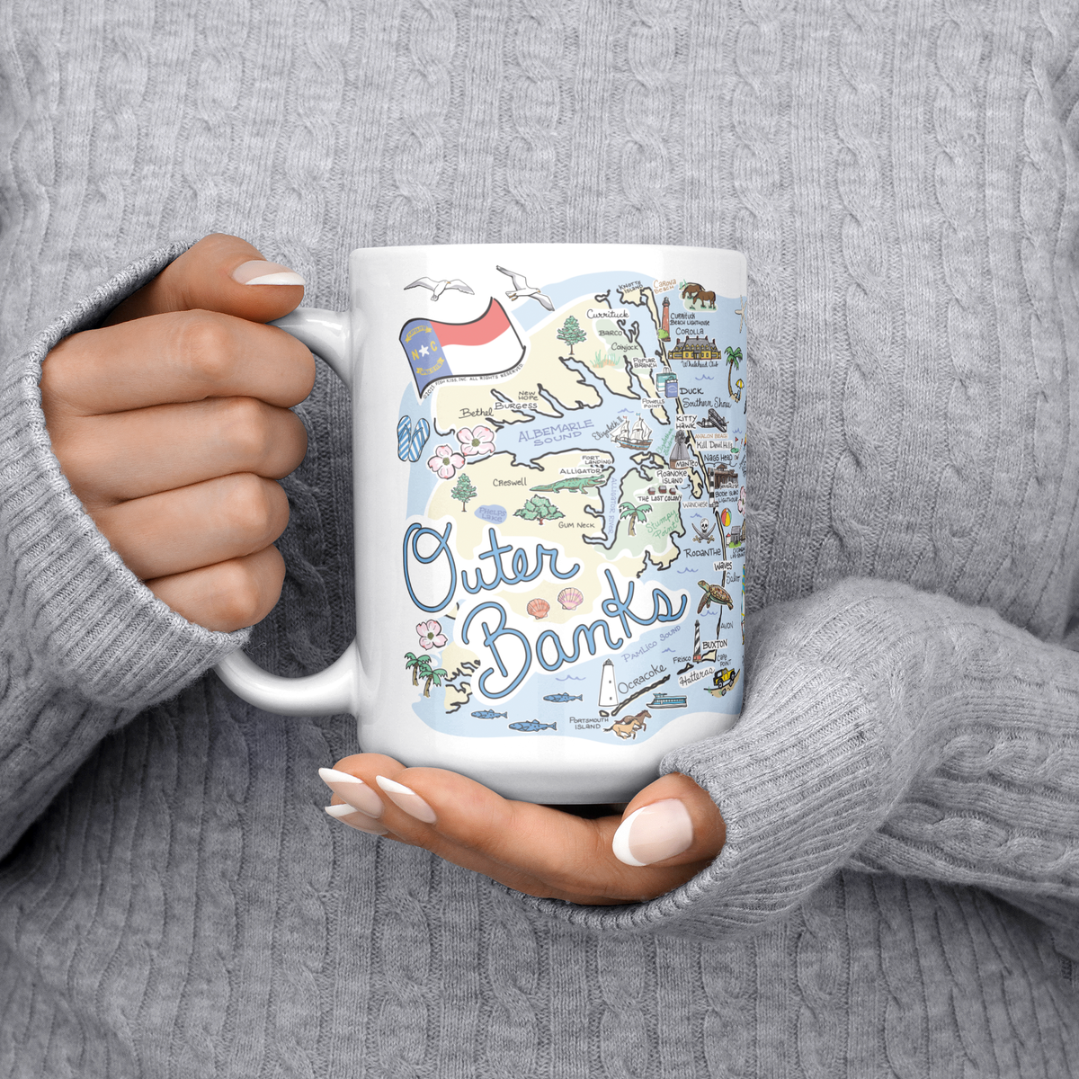 Outer Banks 15oz White Mug