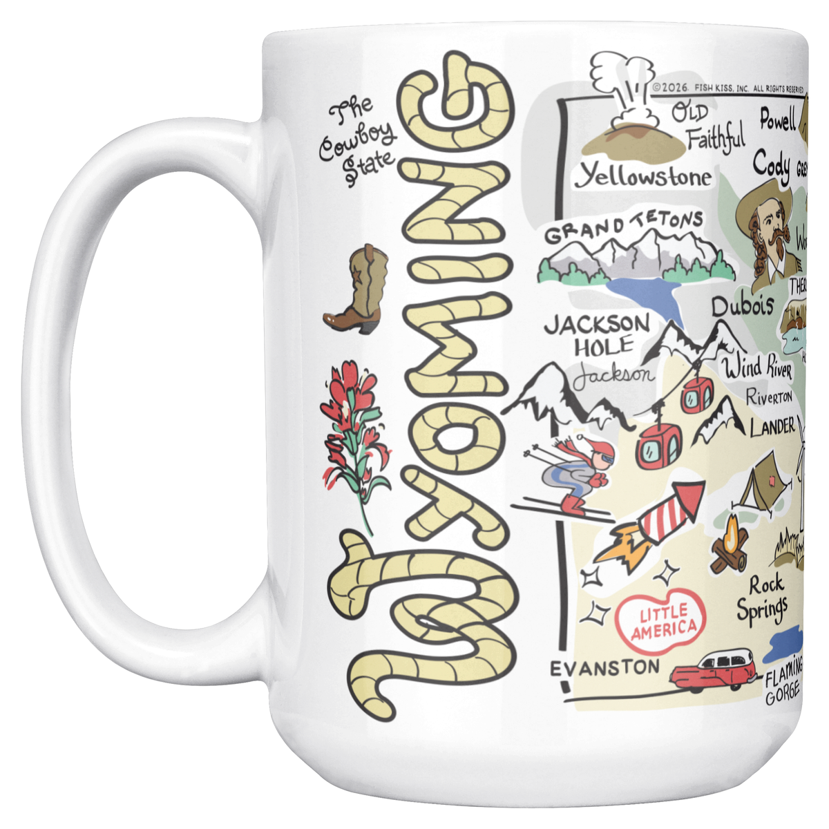 Wyoming 15oz White Mug