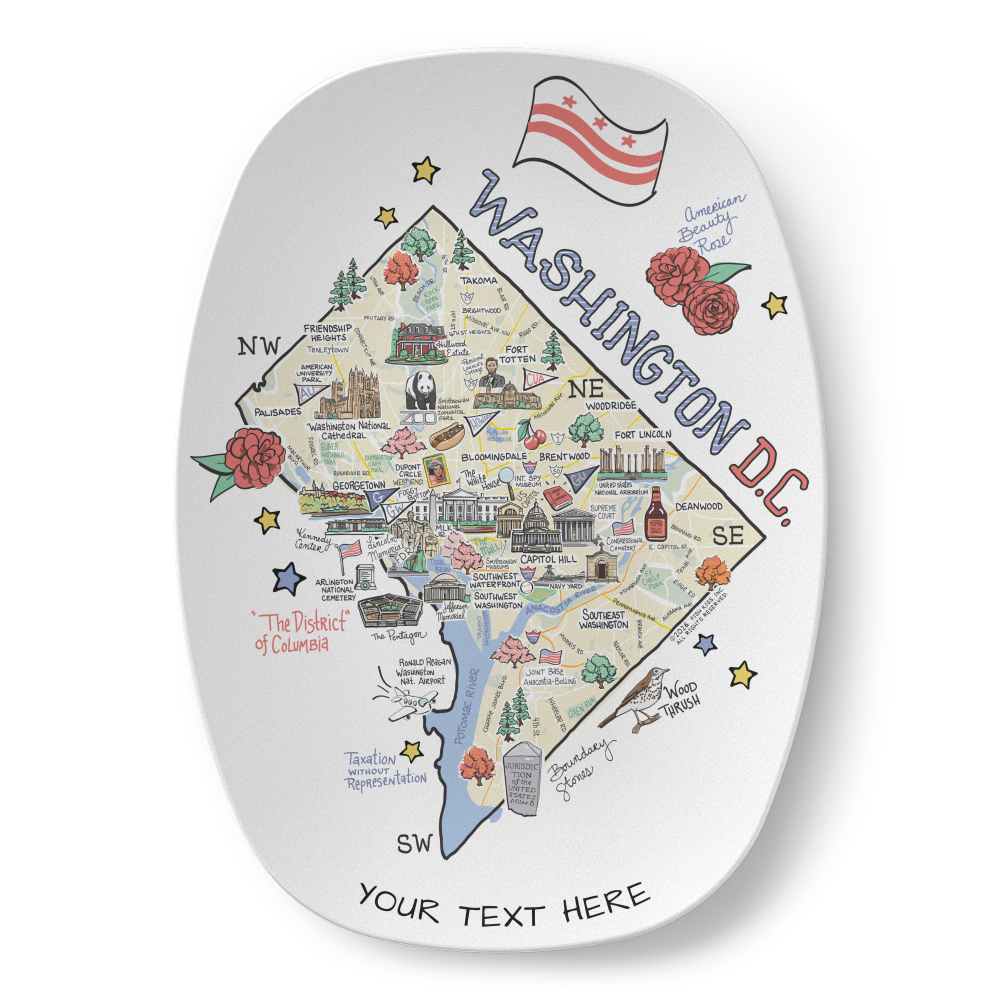 Washington D.C. Map Platter