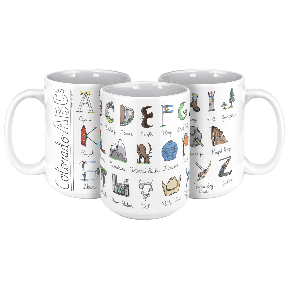 State Alphabet 15oz White Mug