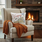 Virginia Map Pillow