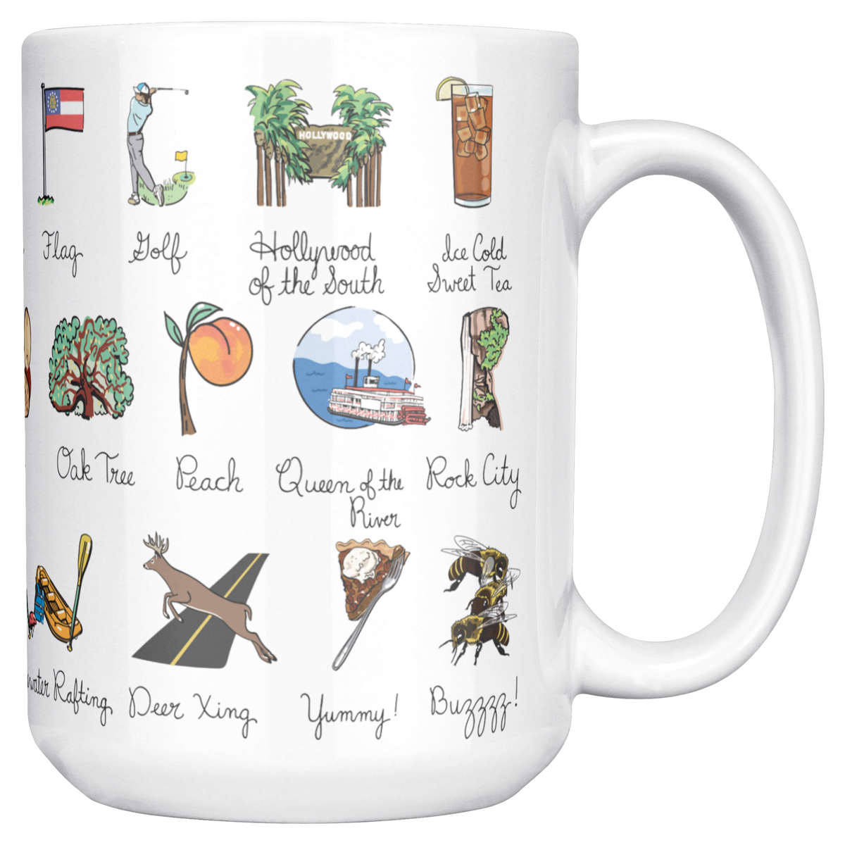 State Alphabet 15oz White Mug