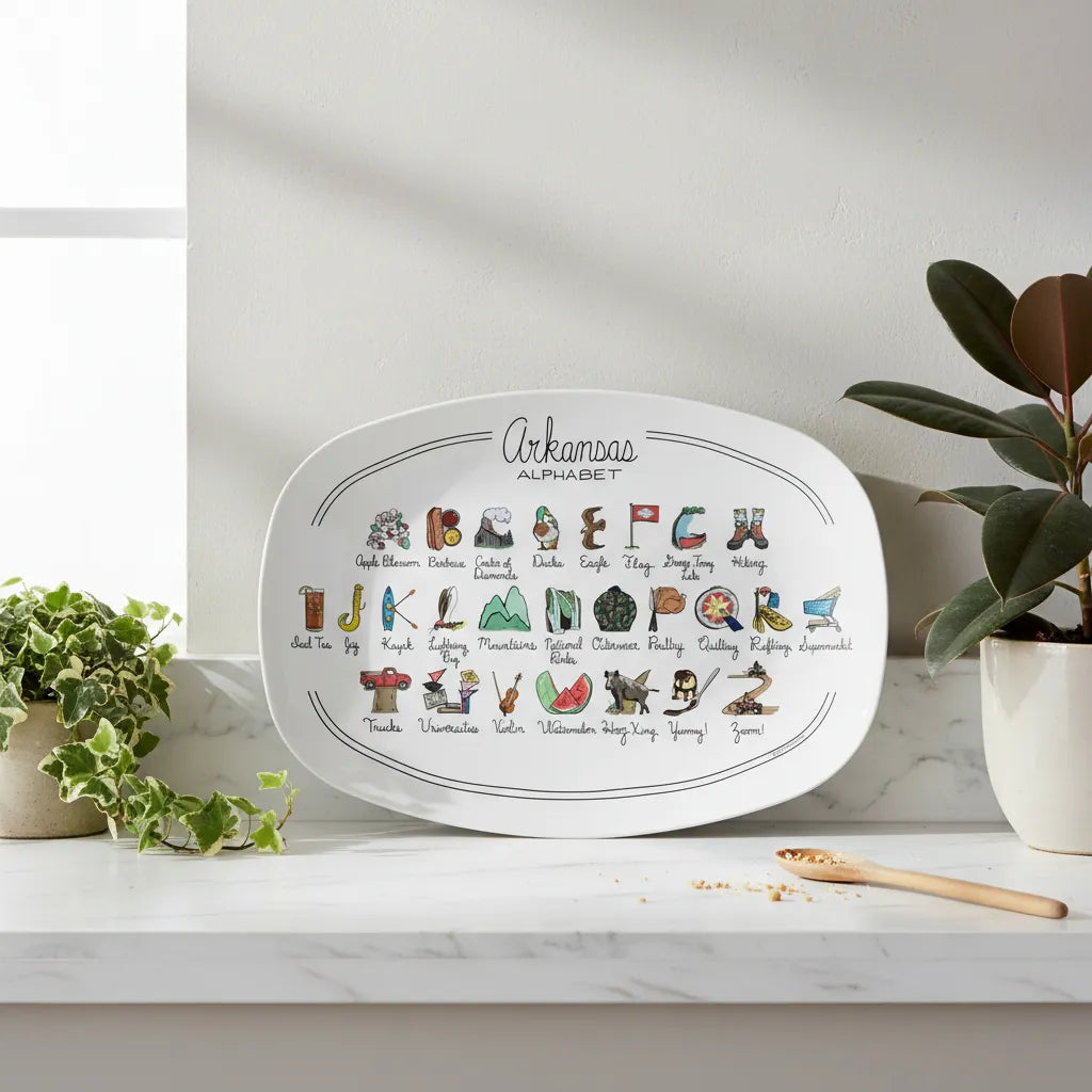 Arkansas Alphabet Platter