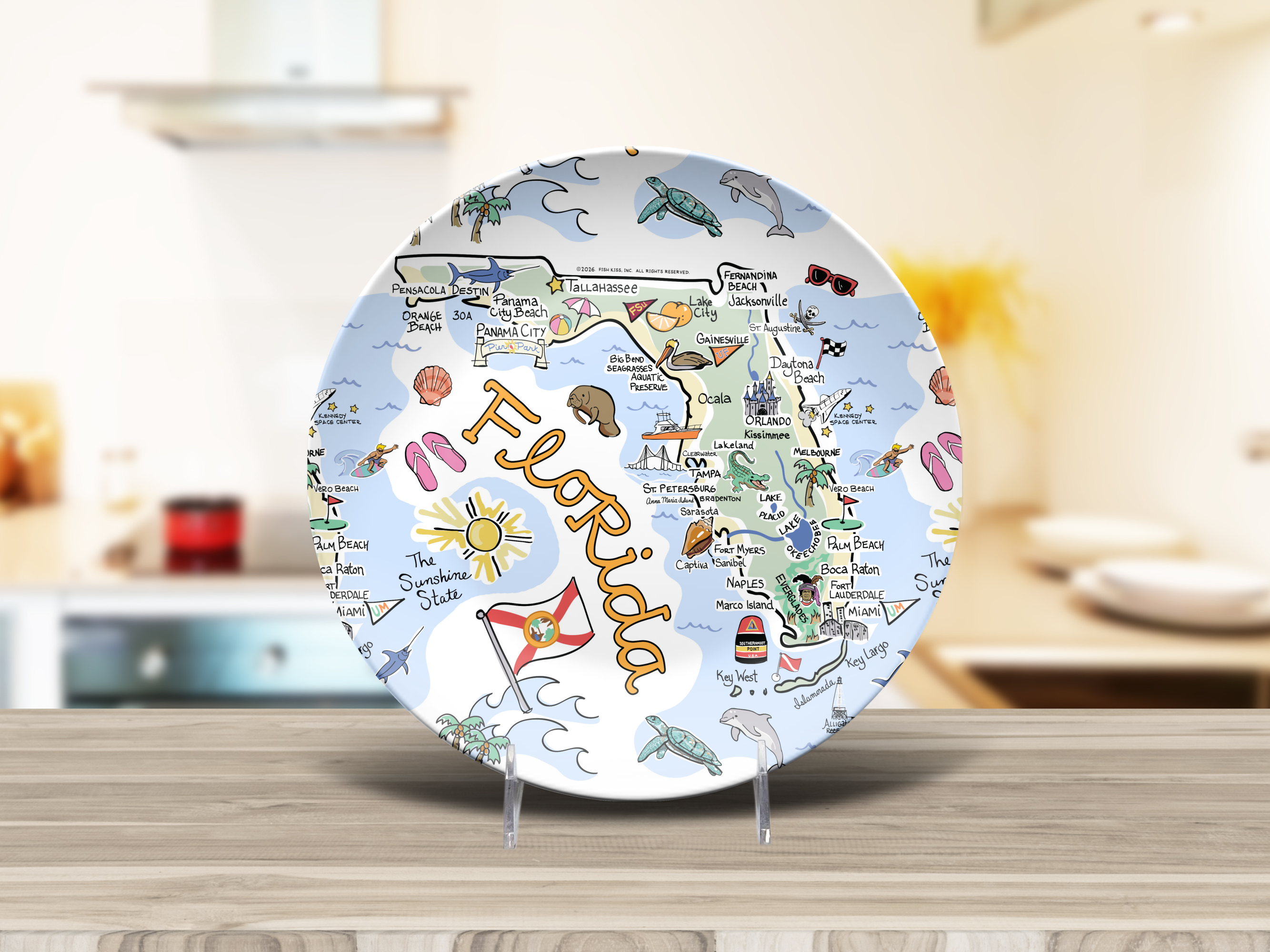 Florida Map Plate