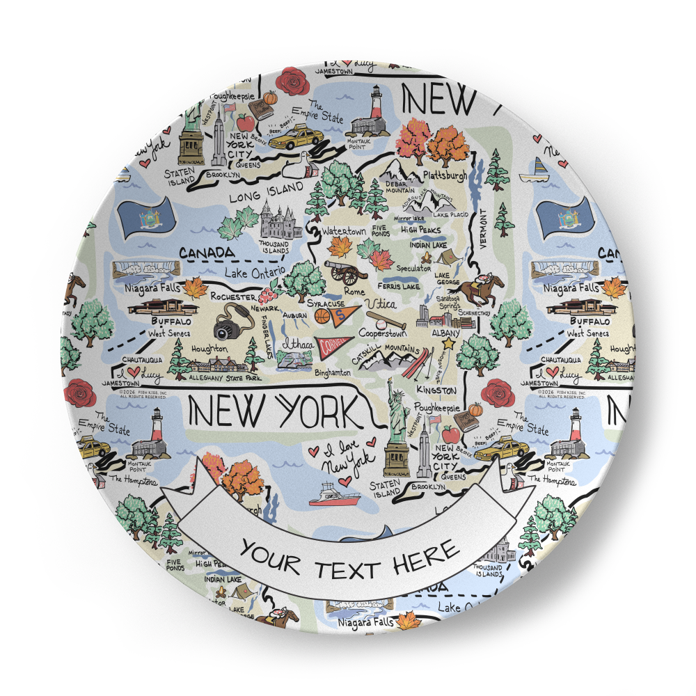 Custom State Map Plate