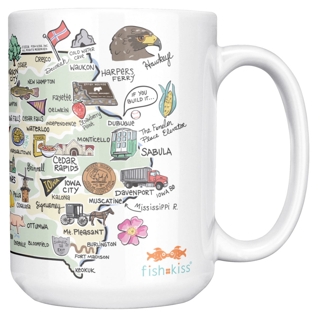 Iowa 15oz White Mug