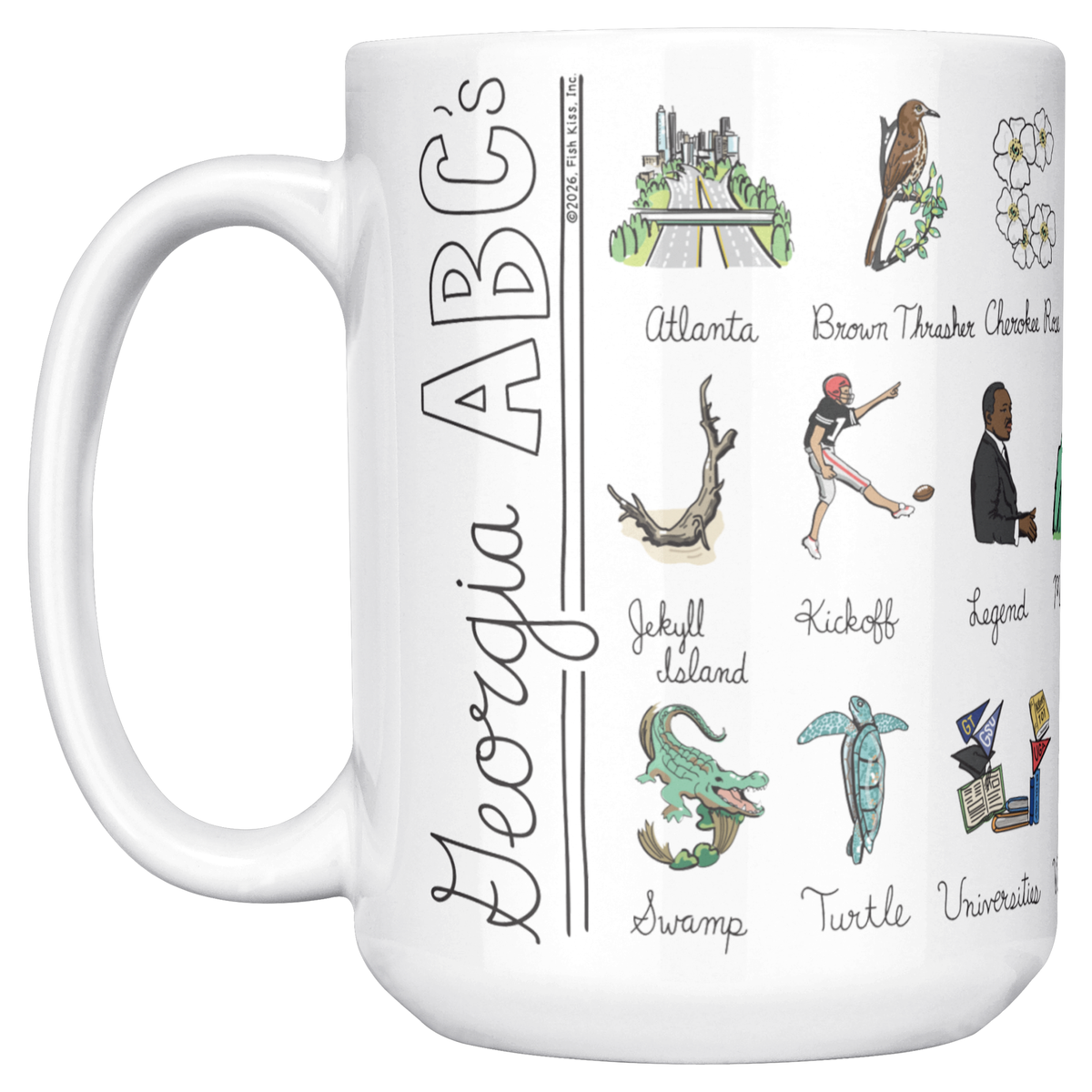 State Alphabet 15oz White Mug