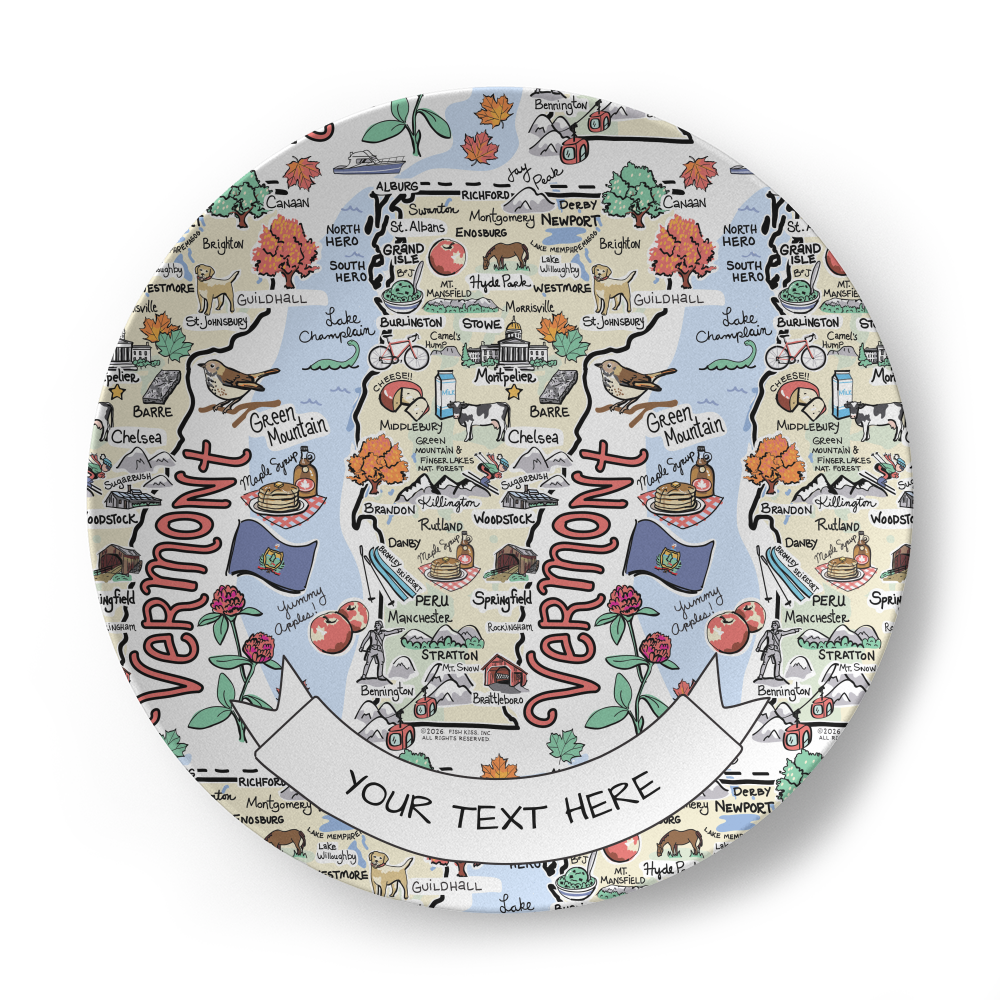 Custom State Map Plate