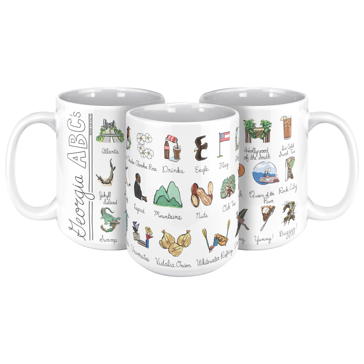 State Alphabet 15oz White Mug