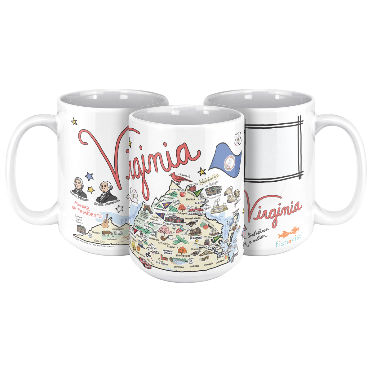 Virginia 15oz White Mug