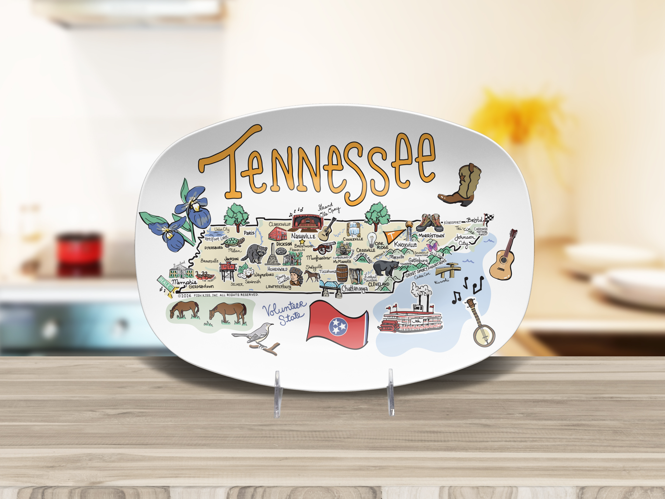 Tennessee Map Platter