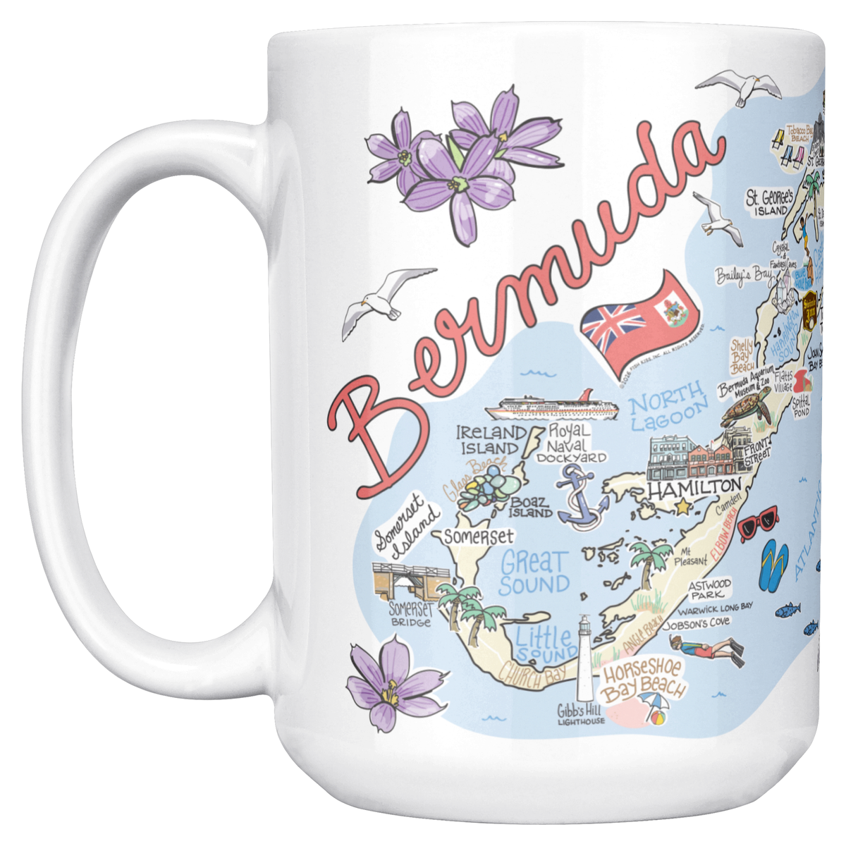 Bermuda 15oz White Mug