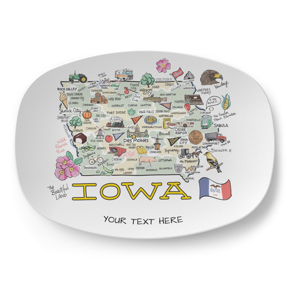 Custom State Map Platter