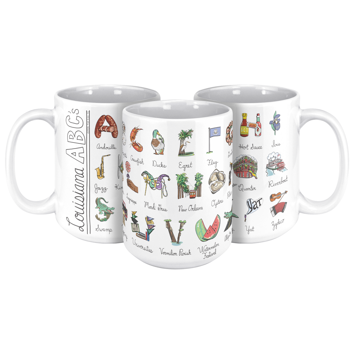 State Alphabet 15oz White Mug