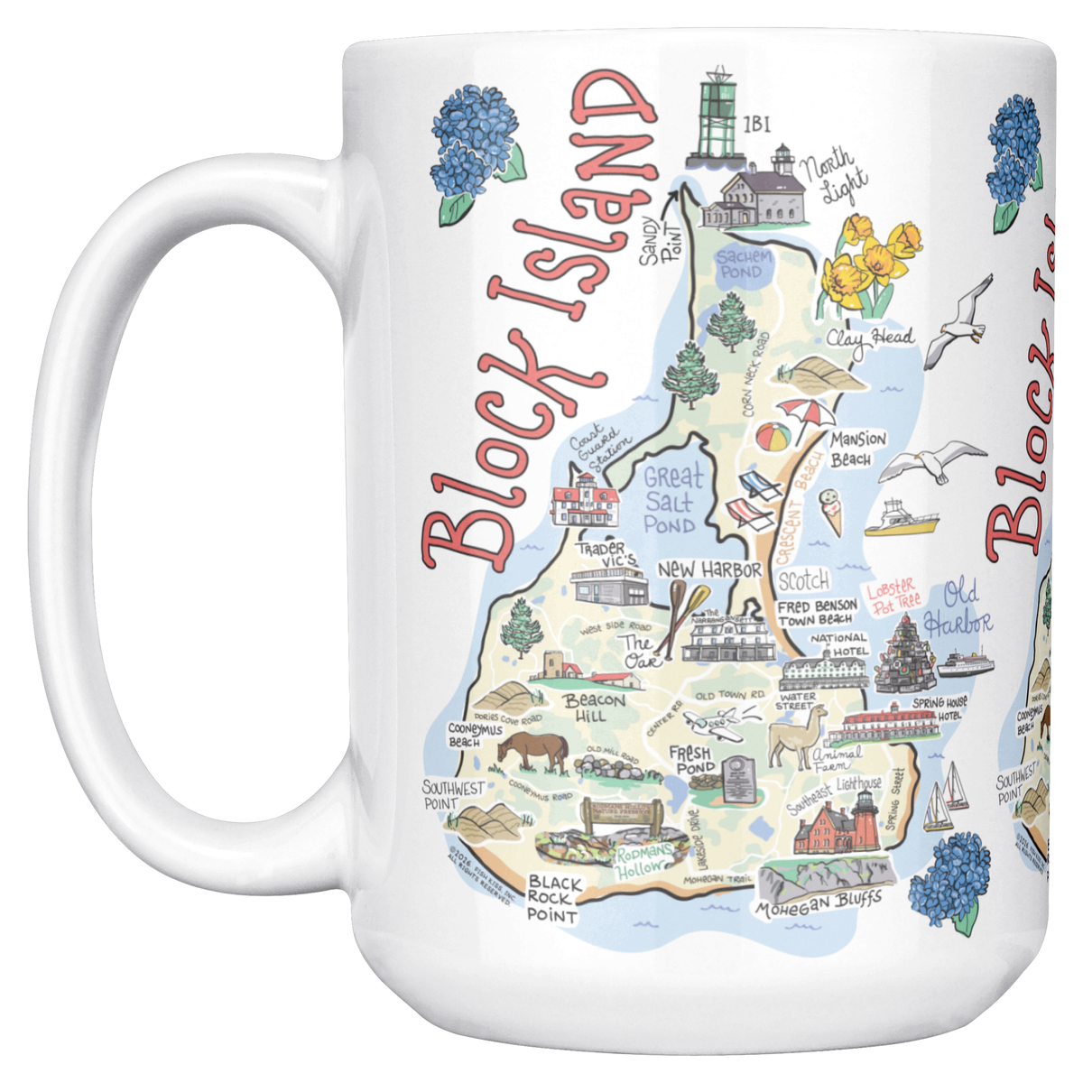 Block Island 15oz White Mug