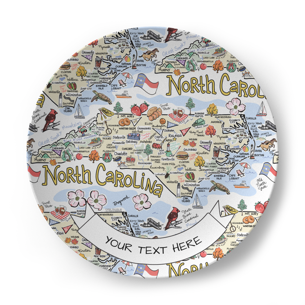 Custom State Map Plate