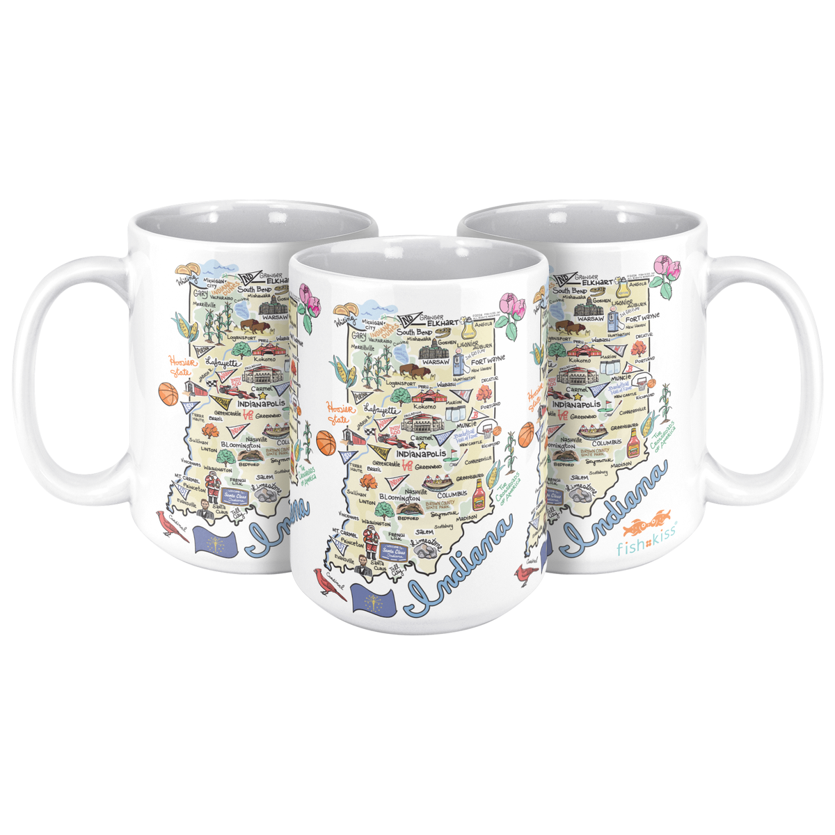 Indiana 15oz White Mug